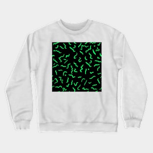 Artistic Squiggle Colorful Print Pattern Green Crewneck Sweatshirt